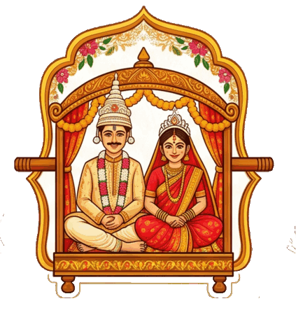 পালকিতে বর-বউ